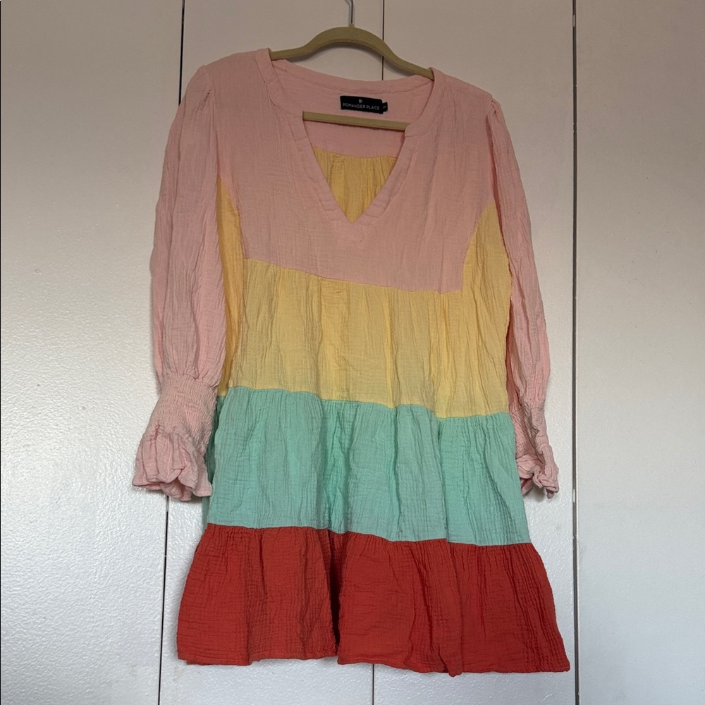 Pomander Place Multicolor Long Sleeve Dress